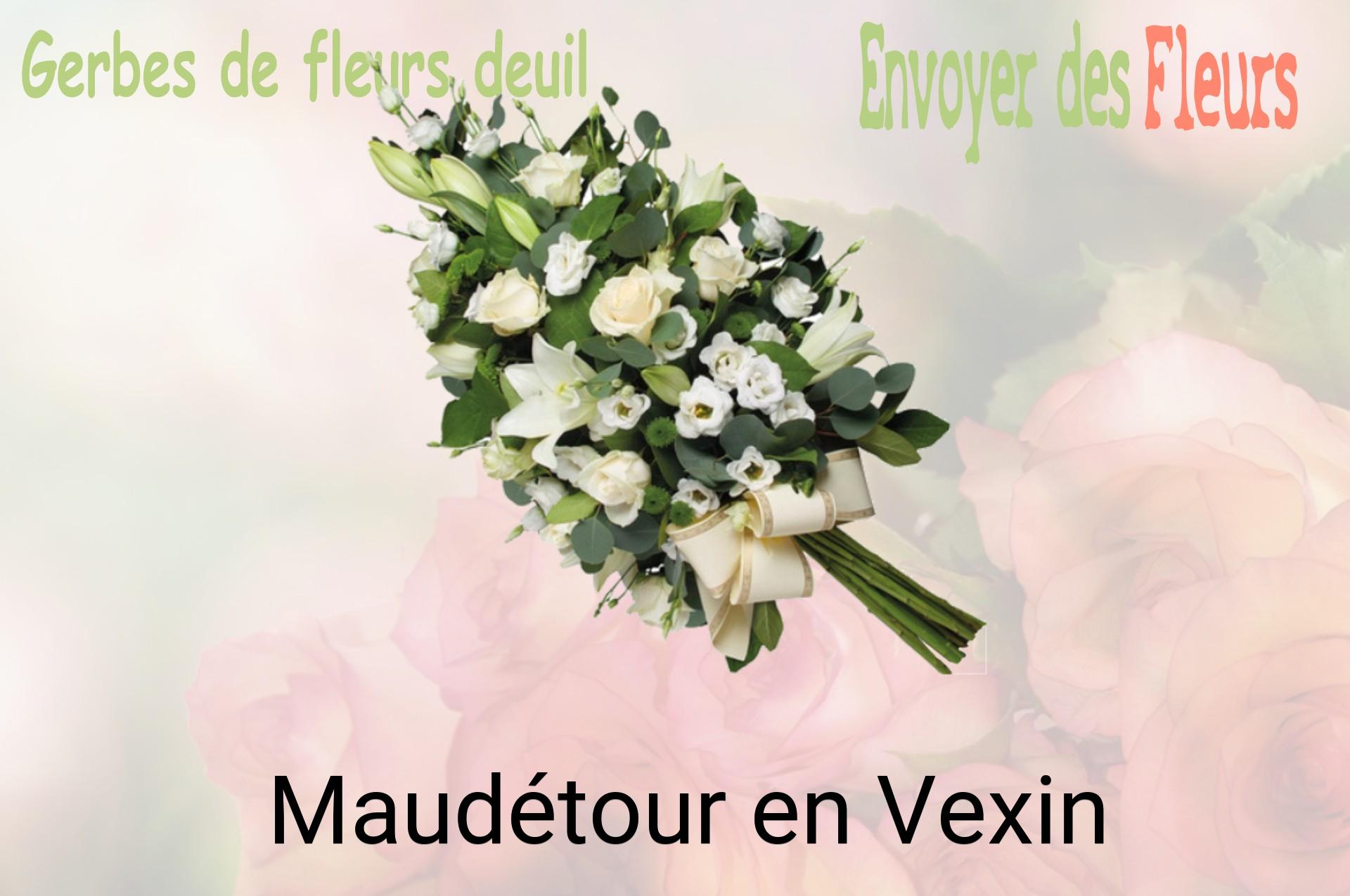 Gerbe de fleurs de deuil livrée à Maudétour-en-Vexin